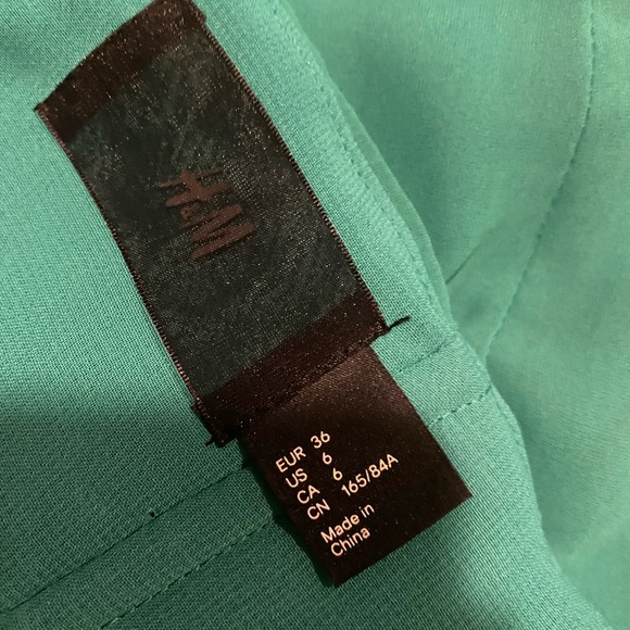 H&M One Shoulder Green Dress Size 6 - Picture 8 of 9